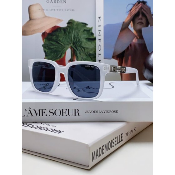 LV White Square Sunglasses